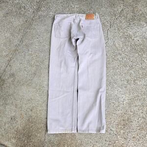 Vtg 90s LEVI'S 501xx 501 Earthtone Straight Leg Denim Jeans Gray 34 x 30 USA